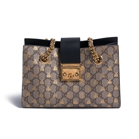 gucci bumblebee bag fake|genuine gucci padlock bag.